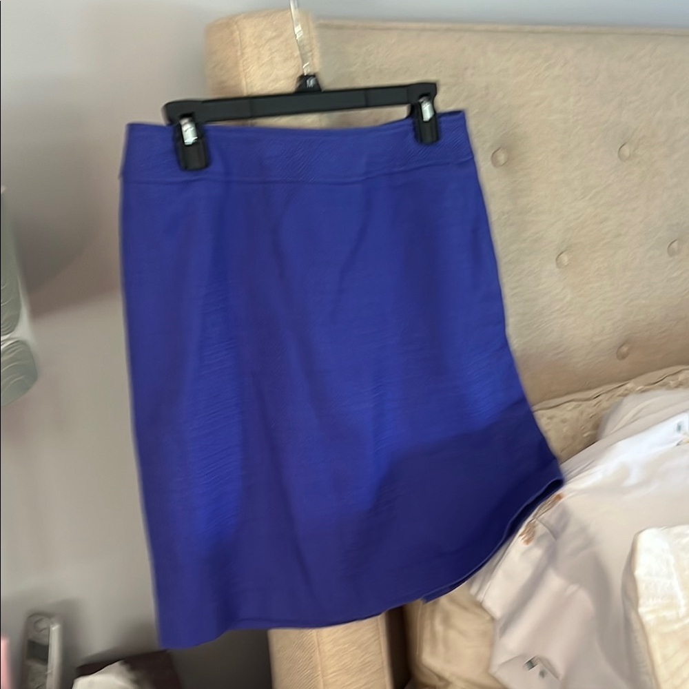 Tahari Blue Knee-Length Pencil Skirt for Work